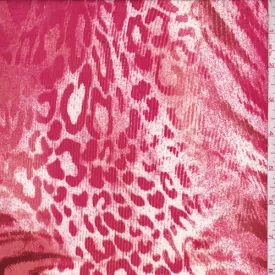 4 YD PC-Berry/Coral/Garnet Animal Print Activewear Fabric