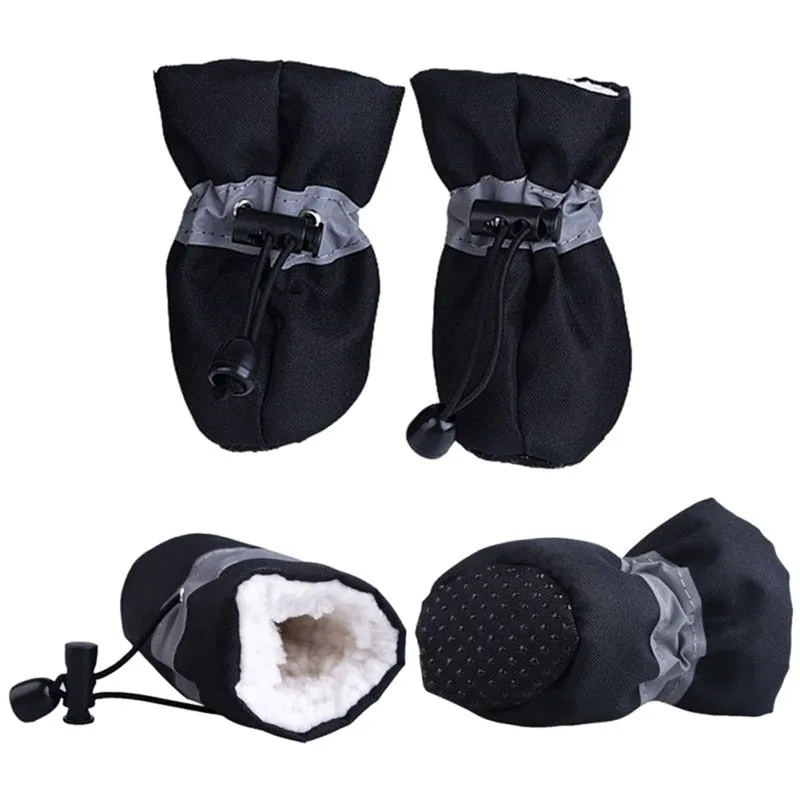 4pc Set -Winter Waterproof Anit-Skid Pet Shoes