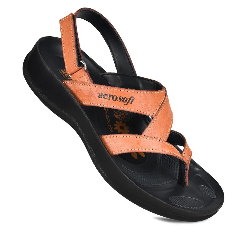 Aerosoft - Deke S5904 Slingback Arch Support Strappy Comfortable Walking Sandals For Women