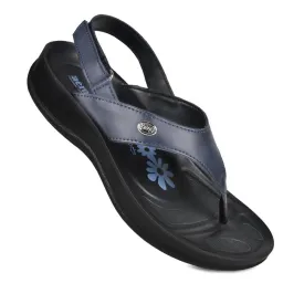 Aerosoft - Tuck S5901 Velcro Ankle Strap Comfortable Thong Arch Support Sandals For Women