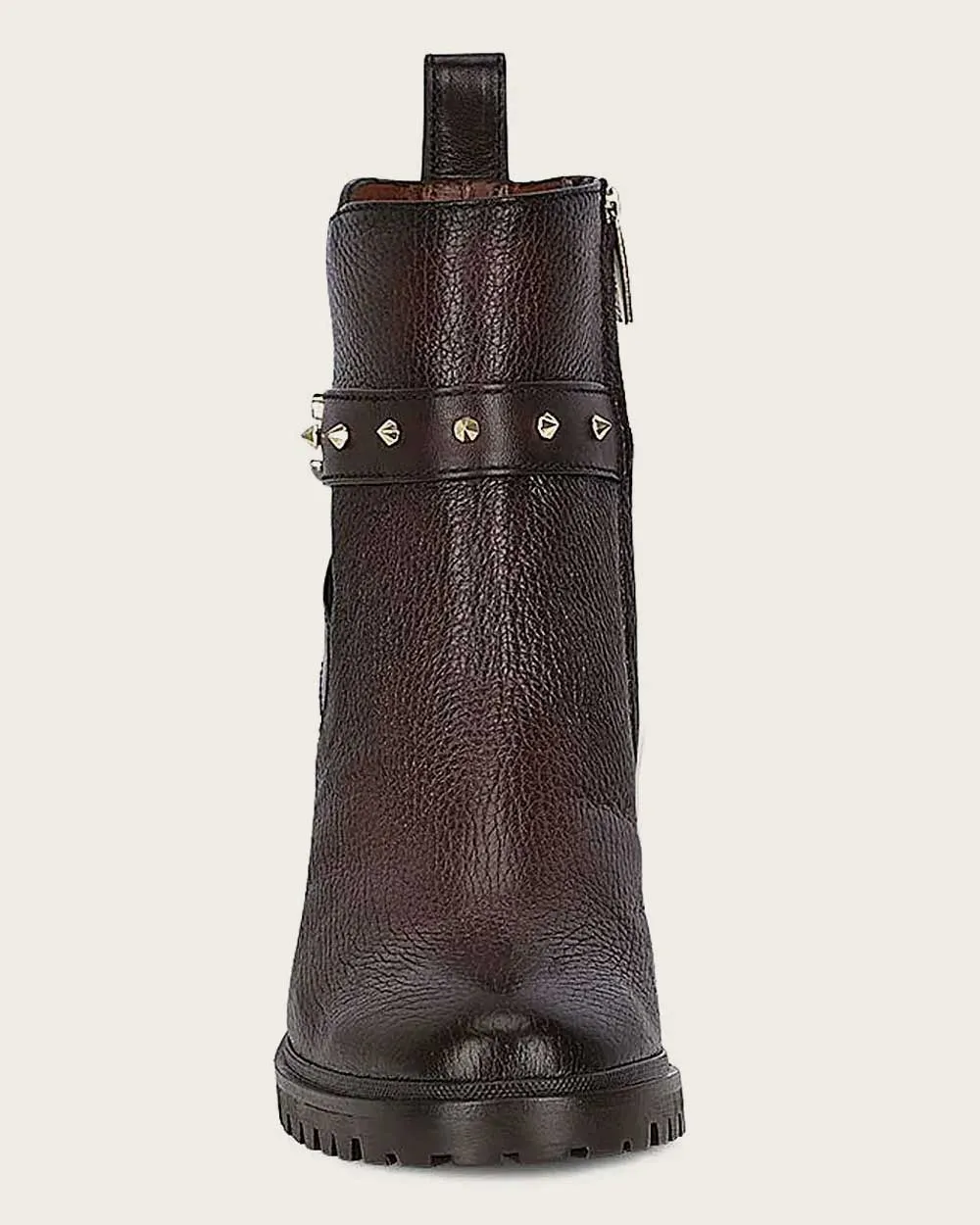 Ankle brown deer bootie