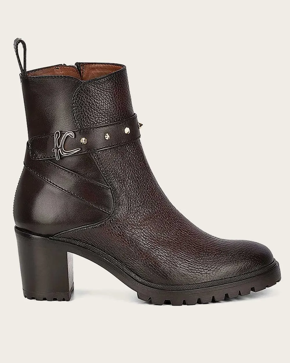 Ankle brown deer bootie