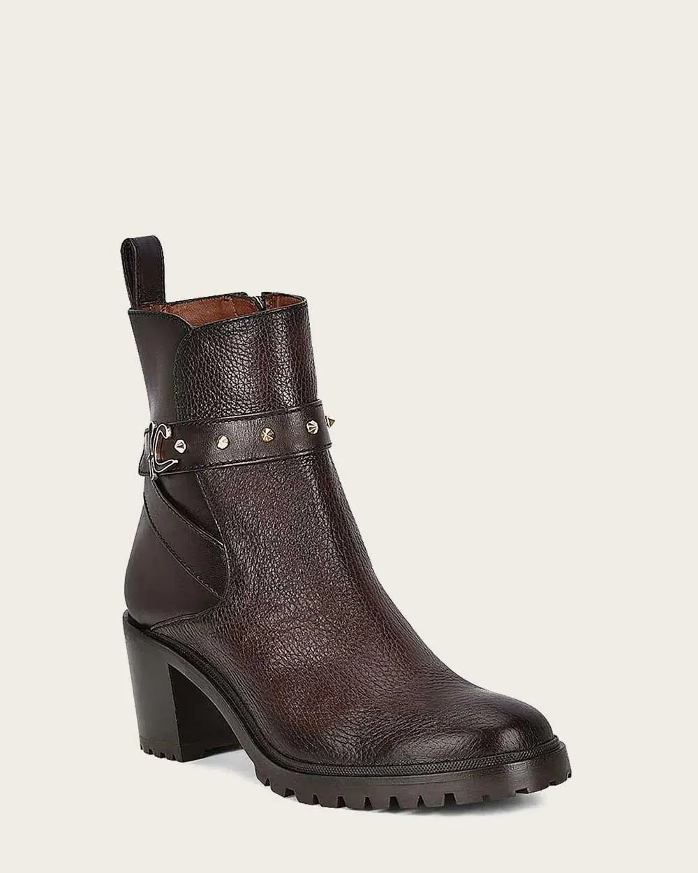 Ankle brown deer bootie