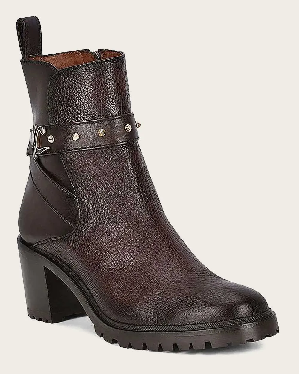 Ankle brown deer bootie