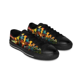 Artistic Drumset Color Explosion - Custom Men's Sneakers - Music Design #002