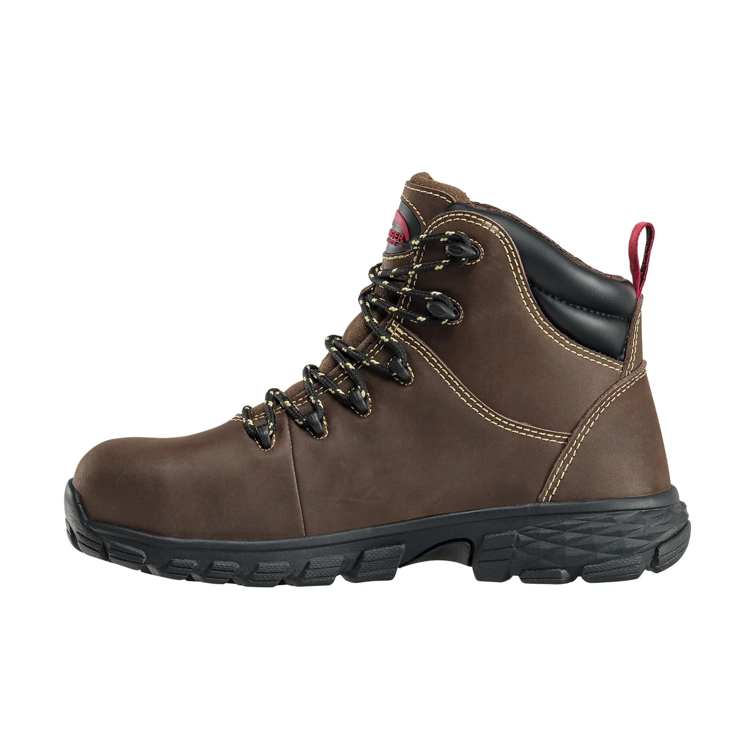 Avenger Womens Flight Mid Brown Leather Work Boots