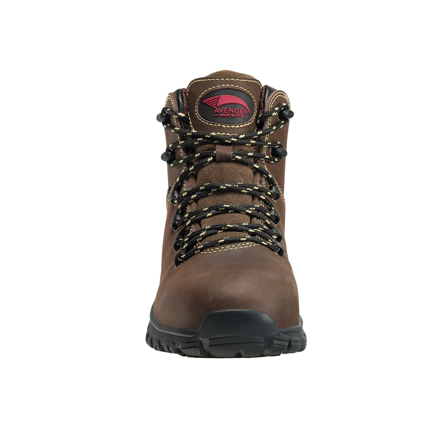 Avenger Womens Flight Mid Brown Leather Work Boots