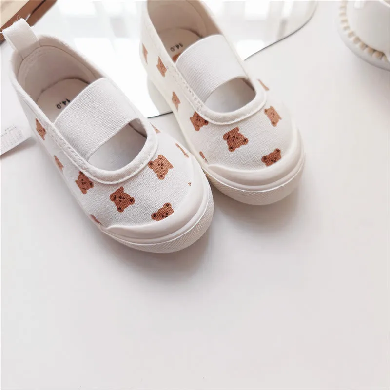 Baby Bear Canvas Soft Soled Shoes