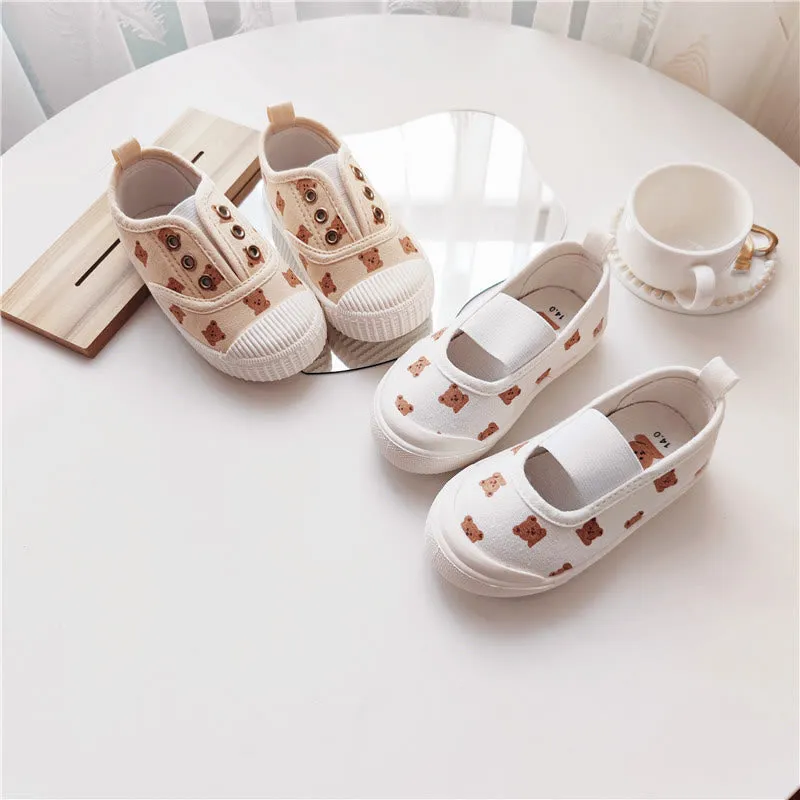 Baby Bear Canvas Soft Soled Shoes