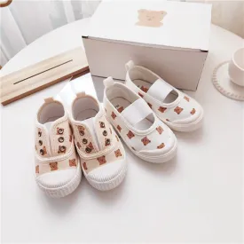 Baby Bear Canvas Soft Soled Shoes