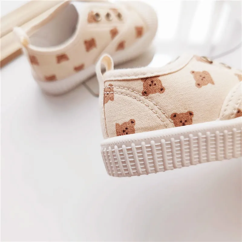 Baby Bear Canvas Soft Soled Shoes