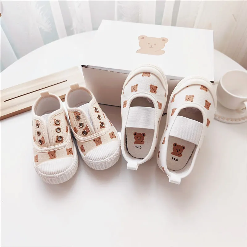 Baby Bear Canvas Soft Soled Shoes