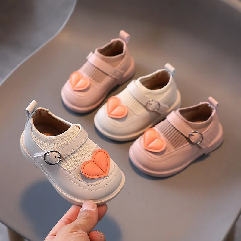 Baby Girl Soft-soled Heart Shoes