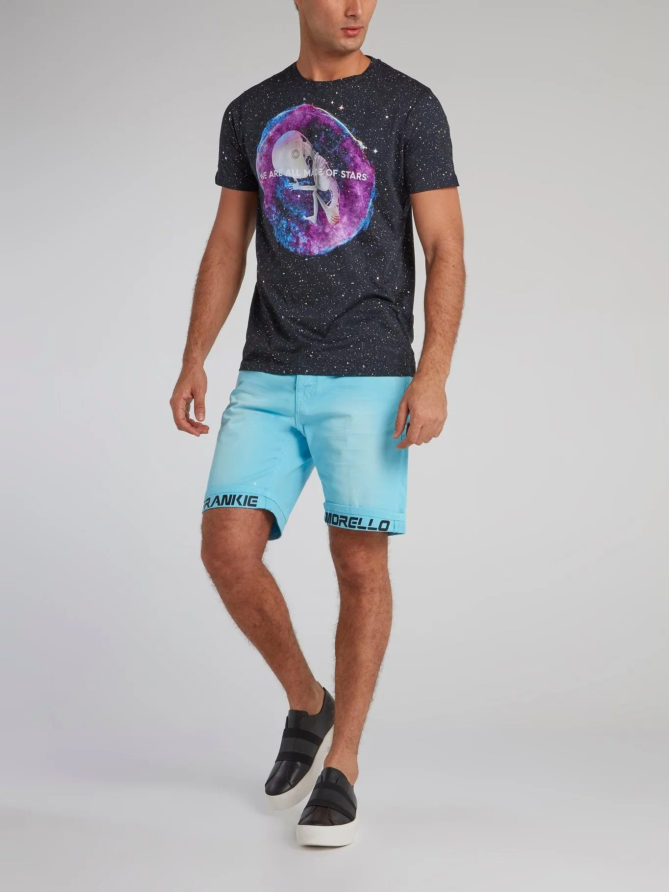 Balbino Black Galaxy Print T-Shirt