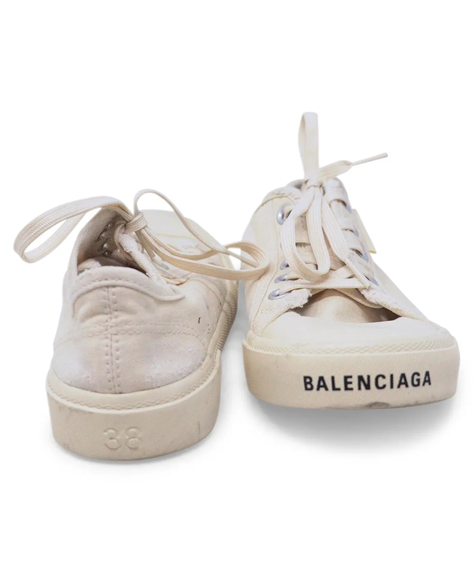 Balenciaga Beige Canvas Sneakers sz 8