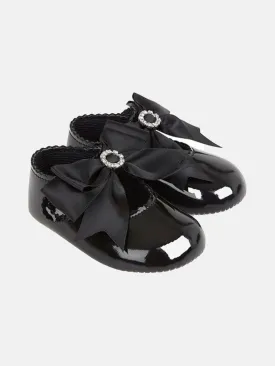 Baypods Girls Diamanté Soft Soled Shoe - Black