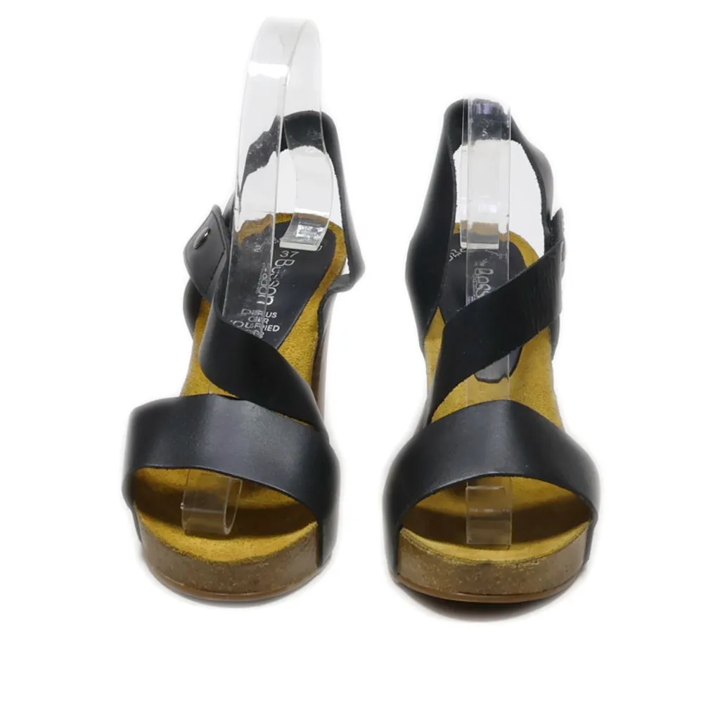 Besson High-Heel Sandals Leather Black Colour For Women