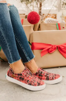 Blowfish Play Sneakers- Red Grand Canyon Plaid