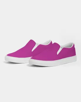 Bright Magenta Purple Slip-On Canvas Sneakers | Men's | Bright Pure Magenta Purple | C25M100Y0K0