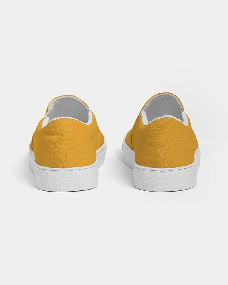 Bright Orange Slip-On Canvas Sneakers | Women's | Bright Pure Orange | C0M38Y100K0