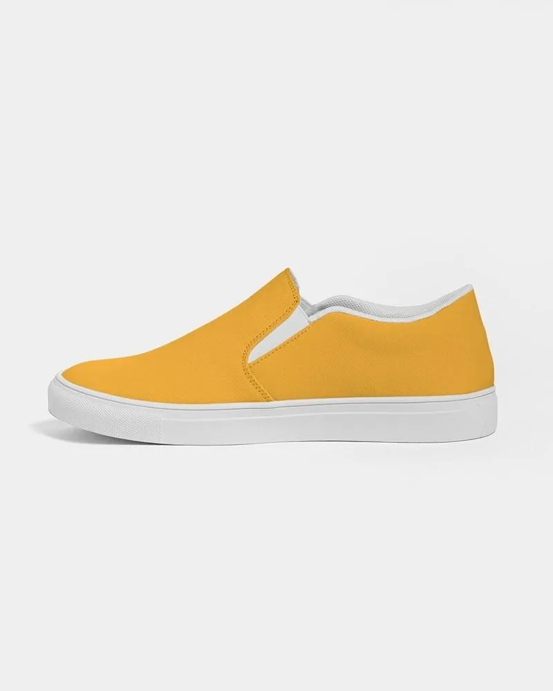 Bright Orange Slip-On Canvas Sneakers | Women's | Bright Pure Orange | C0M38Y100K0