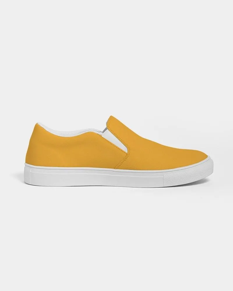 Bright Orange Slip-On Canvas Sneakers | Women's | Bright Pure Orange | C0M38Y100K0