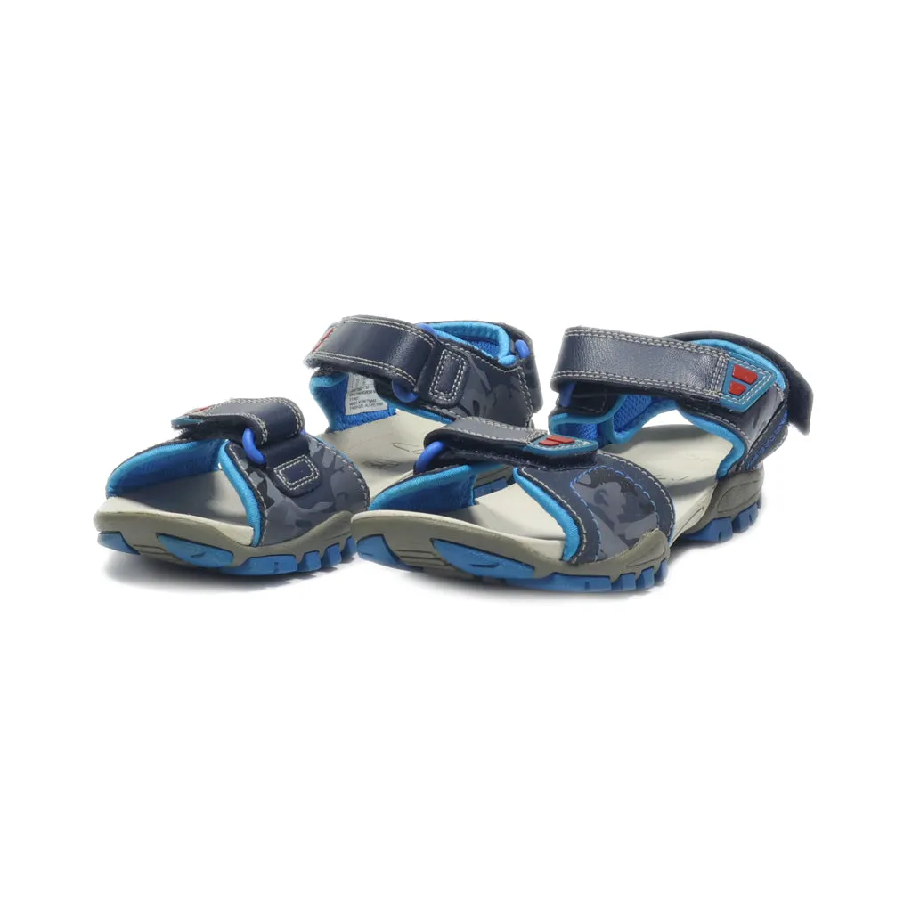 Clarks Enfants Flat Sandals Leather Blue Colour For Kids