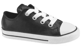 Converse 717700 All Star Ox for infants - Black Leather-  50% REDUCTION (Infants size UK 3 Only)