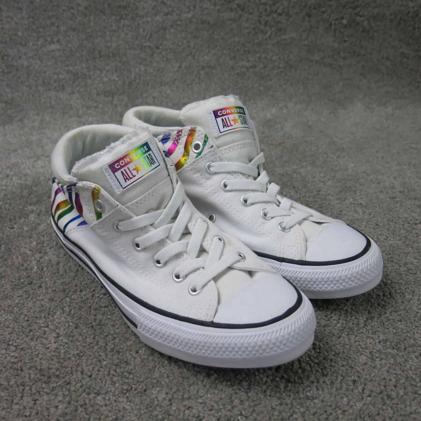 Converse Chuck Taylor All Star Hi Zebra Sneaker Baby/Toddler White/Rainbow US 6