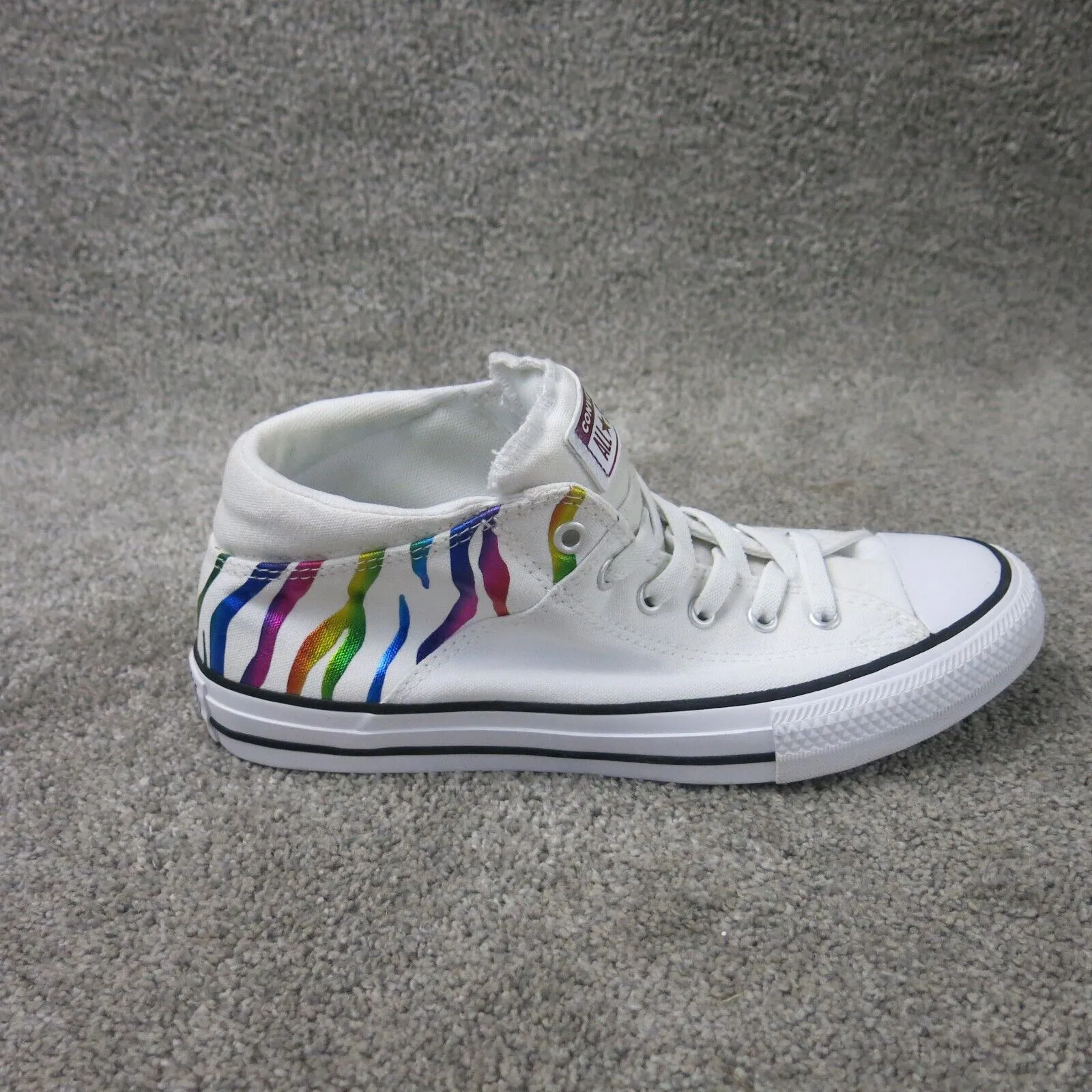 Converse Chuck Taylor All Star Hi Zebra Sneaker Baby/Toddler White/Rainbow US 6