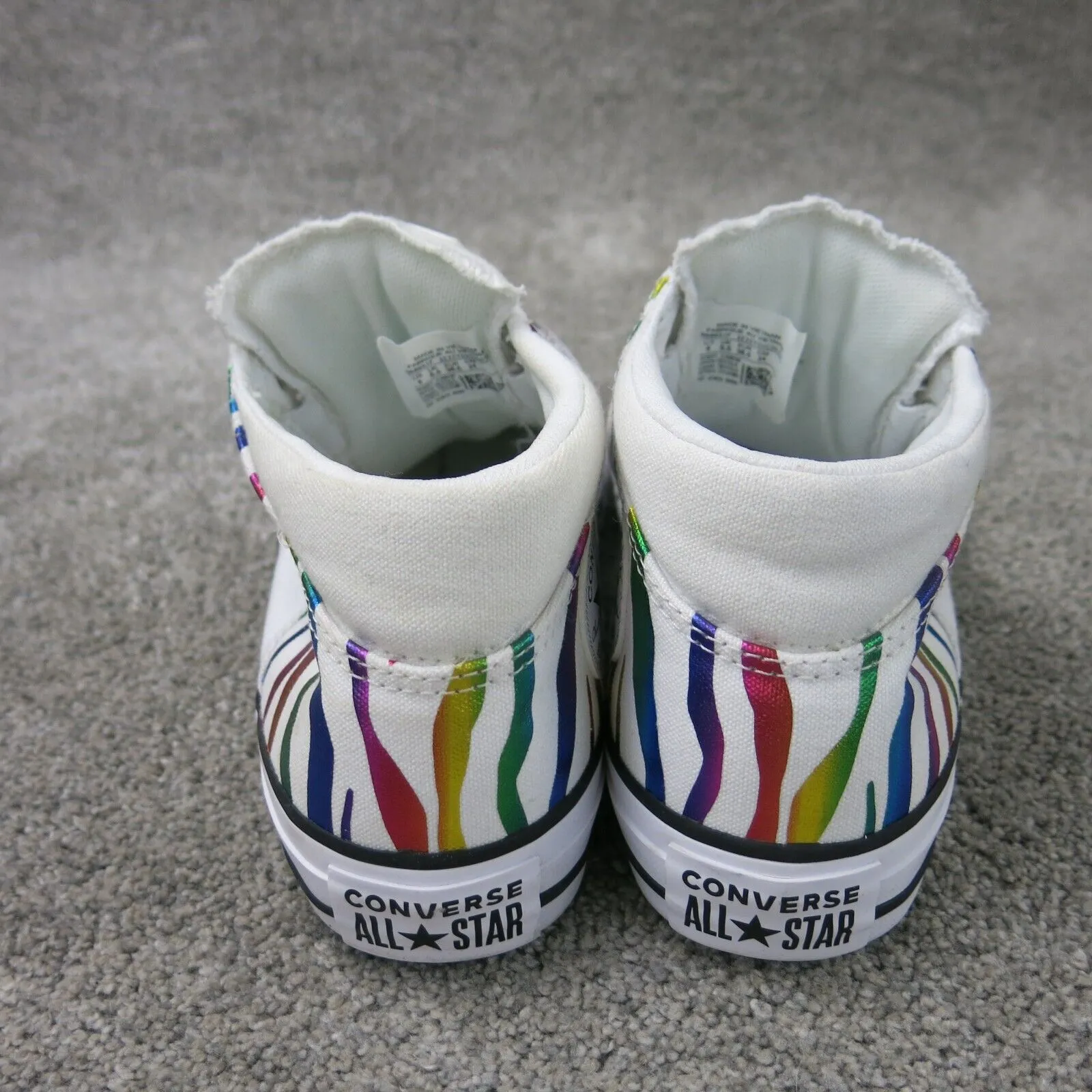 Converse Chuck Taylor All Star Hi Zebra Sneaker Baby/Toddler White/Rainbow US 6