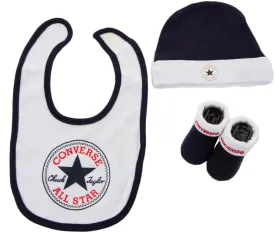 Converse Crib Set In White including Bootie, Hat & Bib