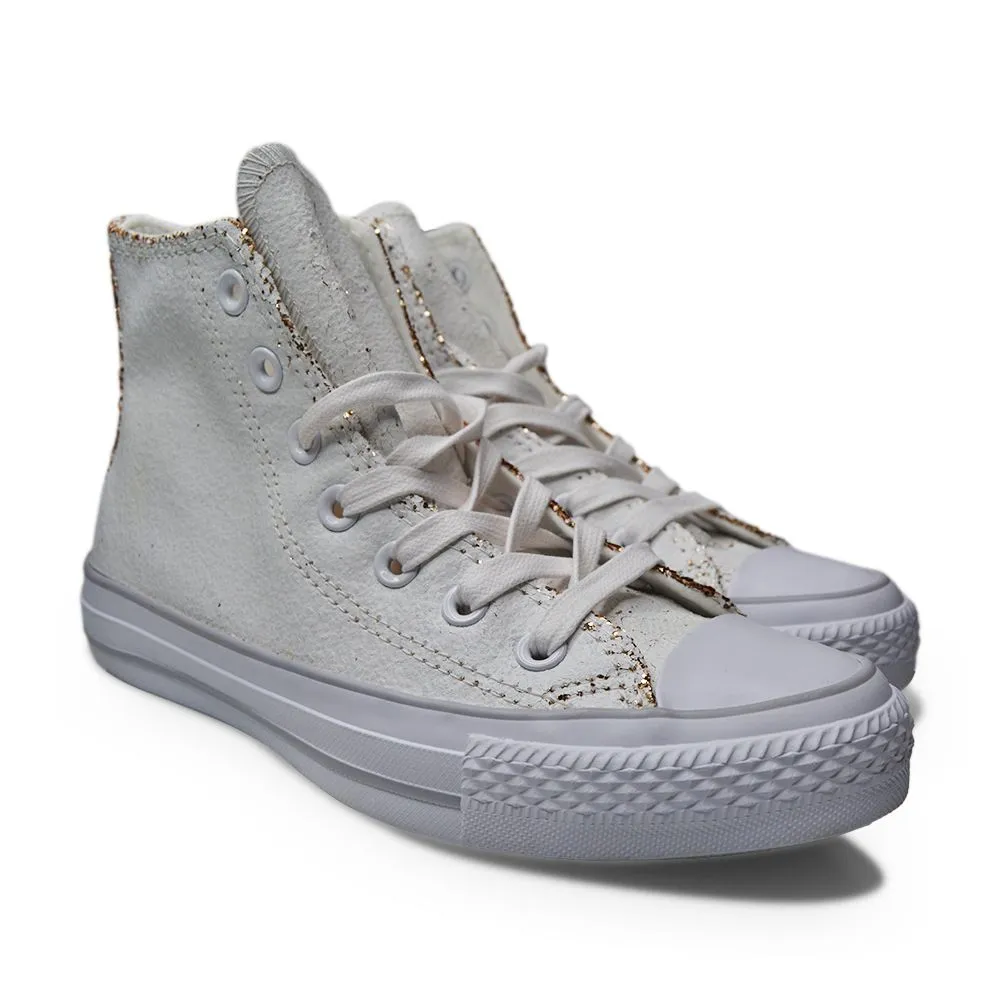 Converse CTAS Hi Chuck Taylor UK 4.5 551924C White Gold Trainers