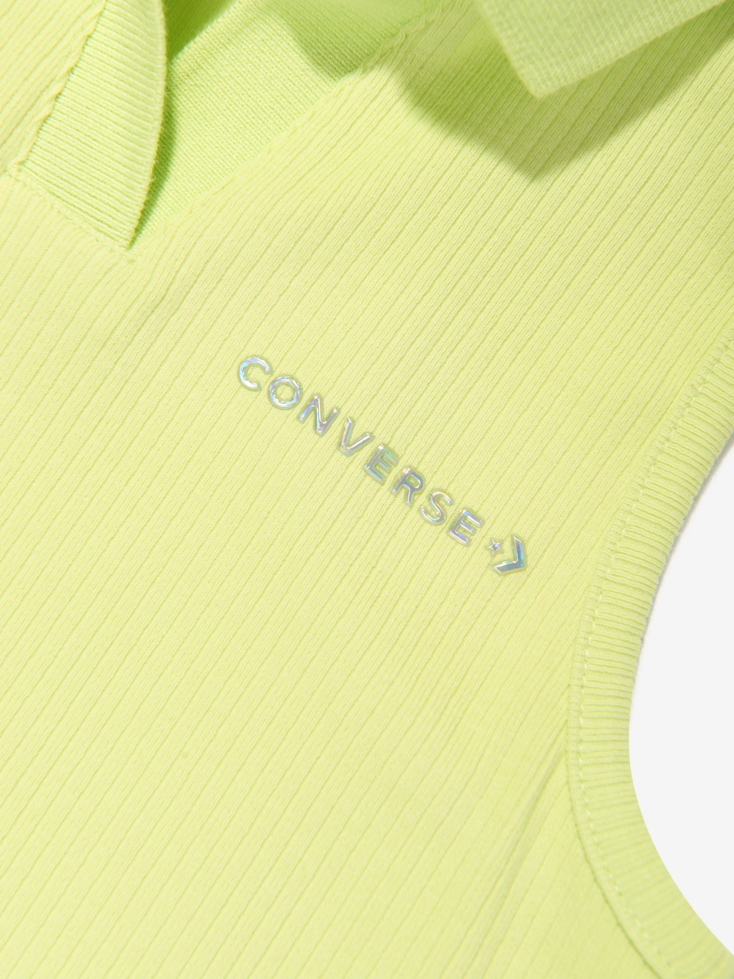 Converse Girls Polo Rib Tank Top in Yellow