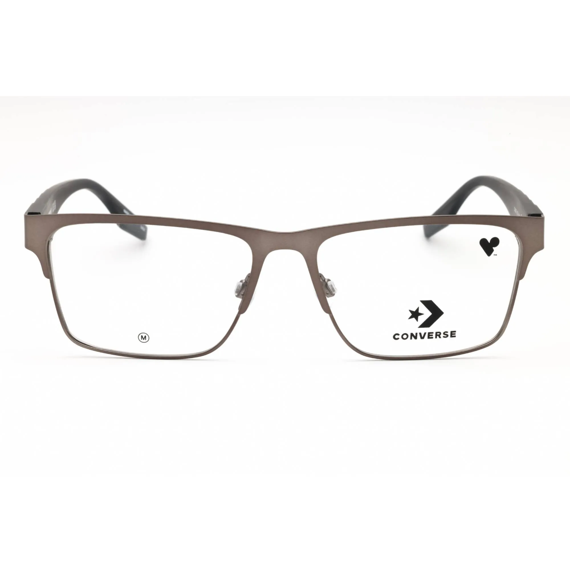 Converse Men's Eyeglasses - Satin Gunmetal Metal Rectangular Full Rim | CV3019 070