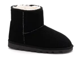 CORKYS Black Corduroy Comfort Booties