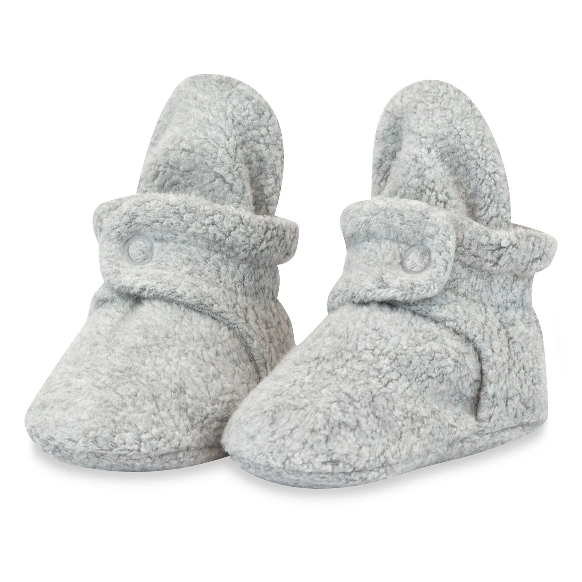 Cozie Fleece Baby Bootie 3 Pack - Heather Gray