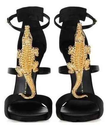 Crocodile Detail Sandals