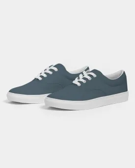 Dark Cyan Men's Canvas Sneakers | Men's | Dark Pale Pastel Cyan | C30M0Y0K80