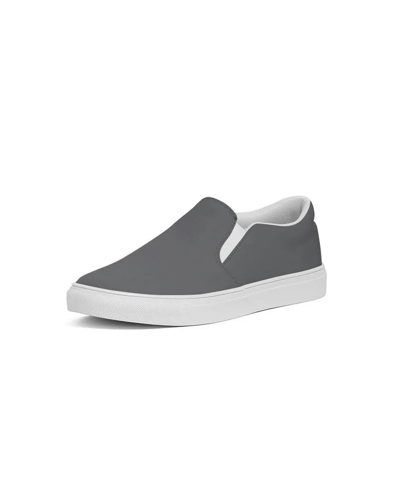 Dark Gray Slip-On Canvas Sneakers | Men's | Dark Pale Gray | C0M0Y0K80