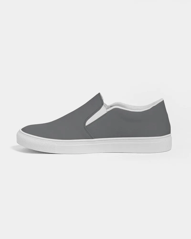 Dark Gray Slip-On Canvas Sneakers | Men's | Dark Pale Gray | C0M0Y0K80