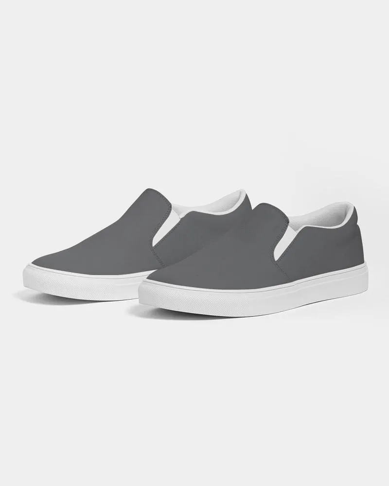 Dark Gray Slip-On Canvas Sneakers | Men's | Dark Pale Gray | C0M0Y0K80