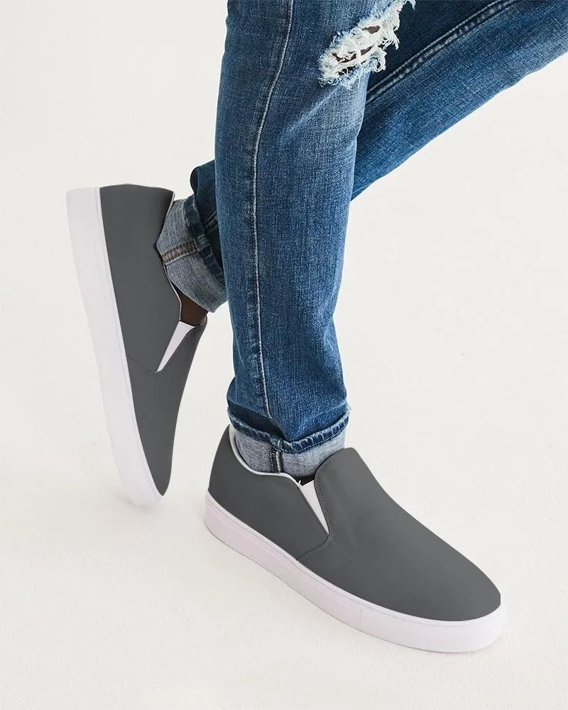 Dark Gray Slip-On Canvas Sneakers | Men's | Dark Pale Gray | C0M0Y0K80