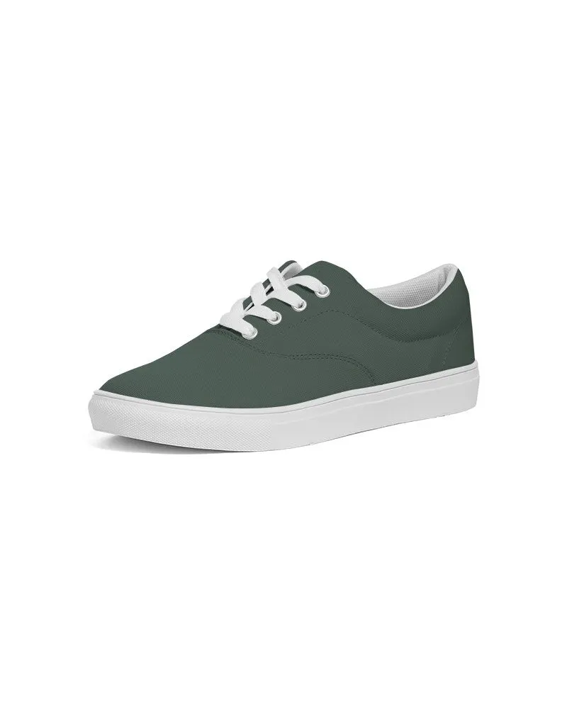 Dark Green Women's Canvas Sneakers | Women's | Dark Pale Pastel Green | C30M0Y30K80