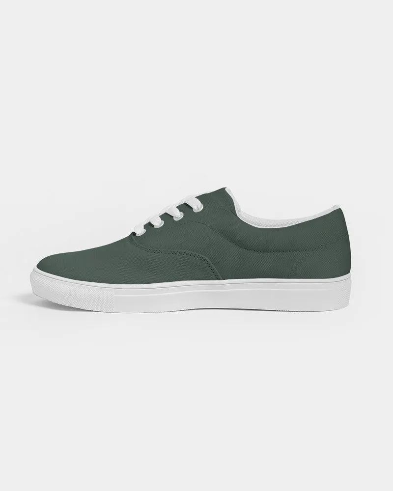 Dark Green Women's Canvas Sneakers | Women's | Dark Pale Pastel Green | C30M0Y30K80