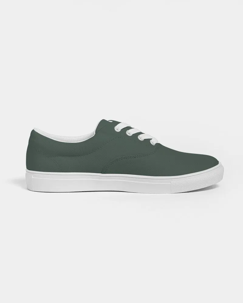 Dark Green Women's Canvas Sneakers | Women's | Dark Pale Pastel Green | C30M0Y30K80