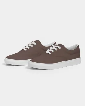 Dark Red Brown Women's Canvas Sneakers | Women's | Dark Pale Pastel Red Brown | C0M30Y30K80