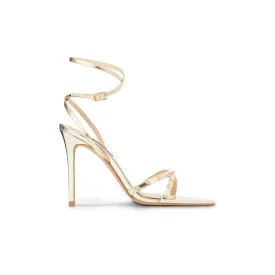 Deni Sandal Gold Metallic Patent