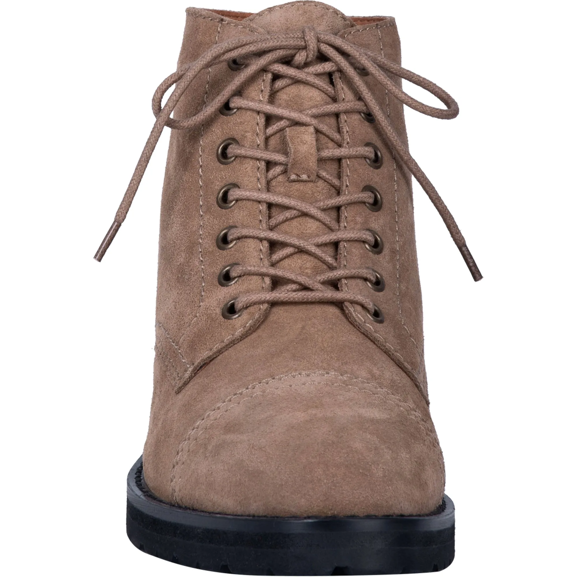 Dingo Mens Hutch Ankle Boots Leather Taupe