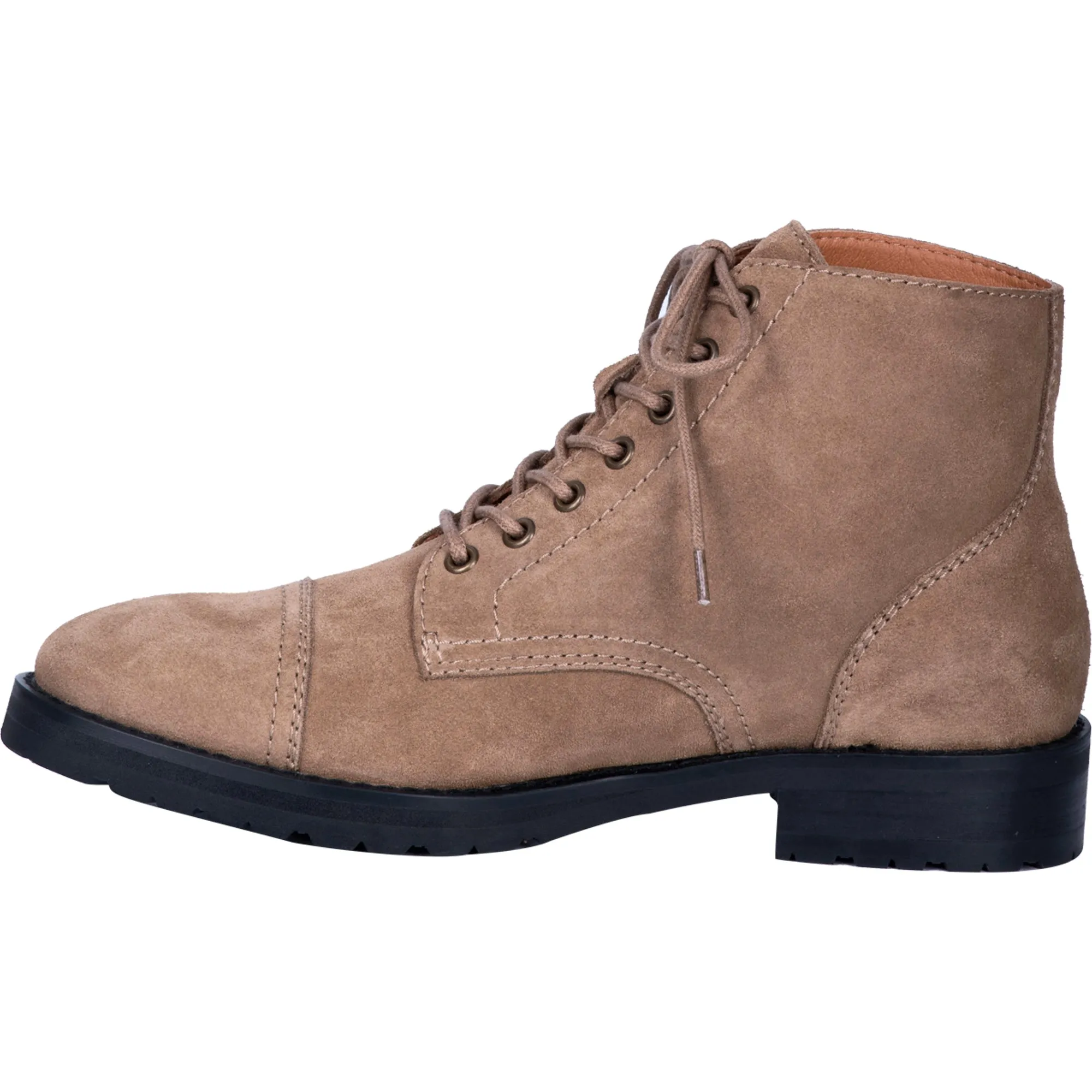 Dingo Mens Hutch Ankle Boots Leather Taupe